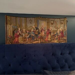 Tapestry Vintage French Tea Party Deco Wall Hanging Weaved Mural Art